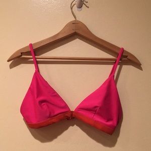 Bright Pink and Orange Bikini Top